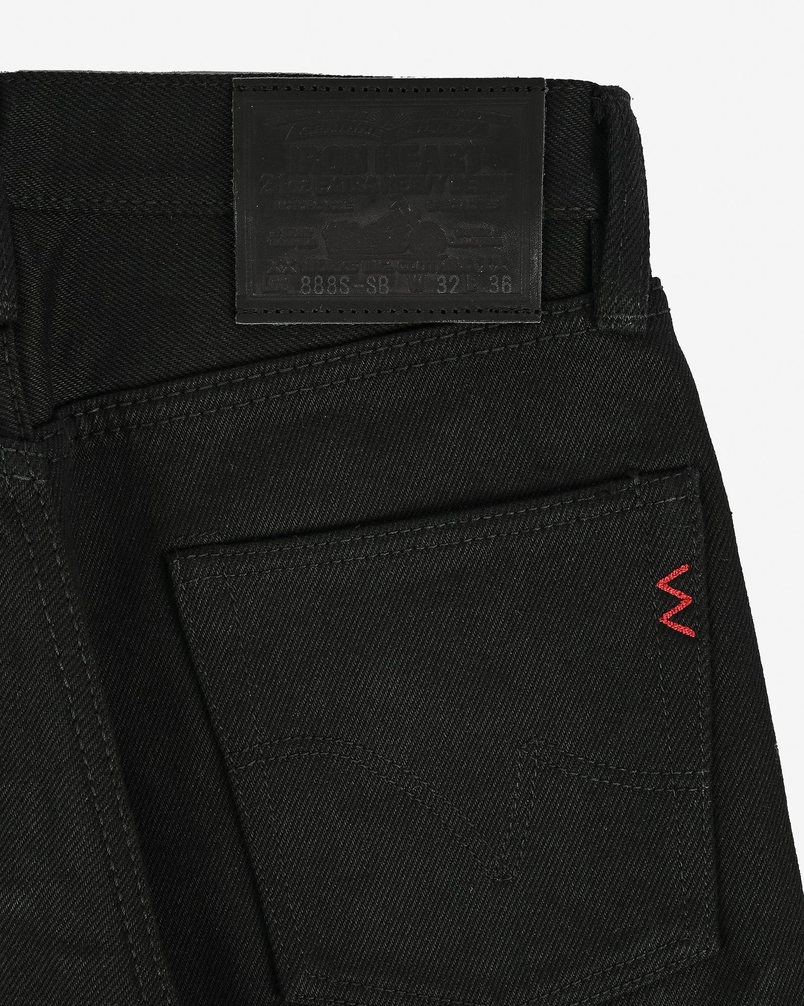 Iron Heart IH-888S-SB Superblack Non-Fade 21oz. Selvedge Denim - Tapered Cut