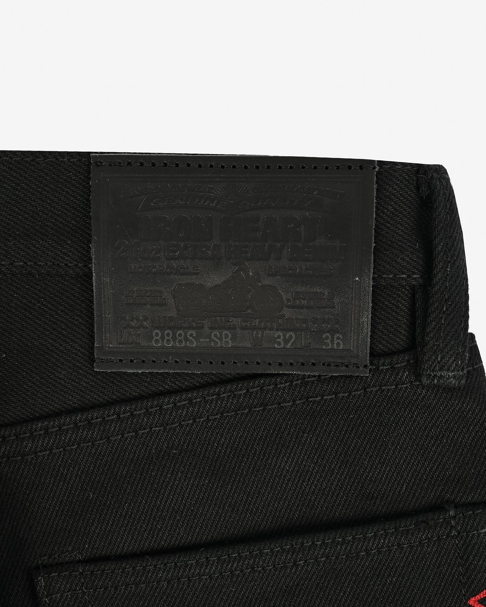 Iron Heart IH-888S-SB Superblack Non-Fade 21oz. Selvedge Denim - Tapered Cut