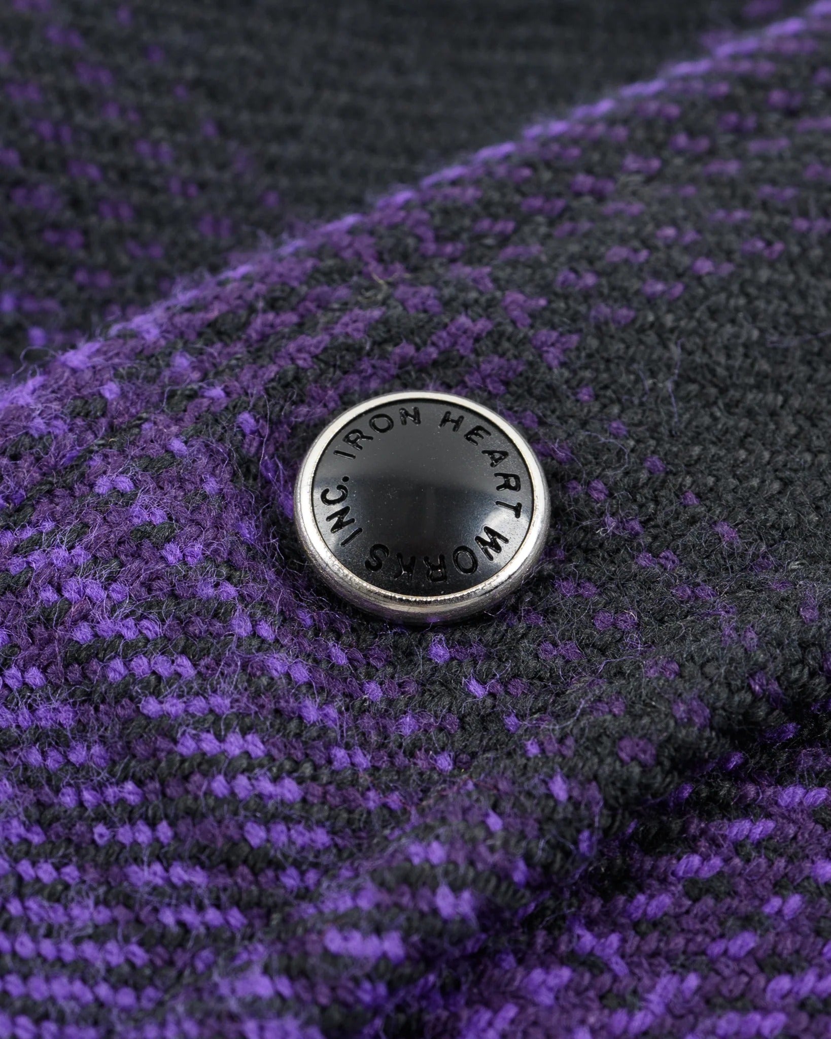 Iron Heart IHSH-264-PUR - Ultra Heavy Flannel Ombré Check Western Shirt - Purple/Black