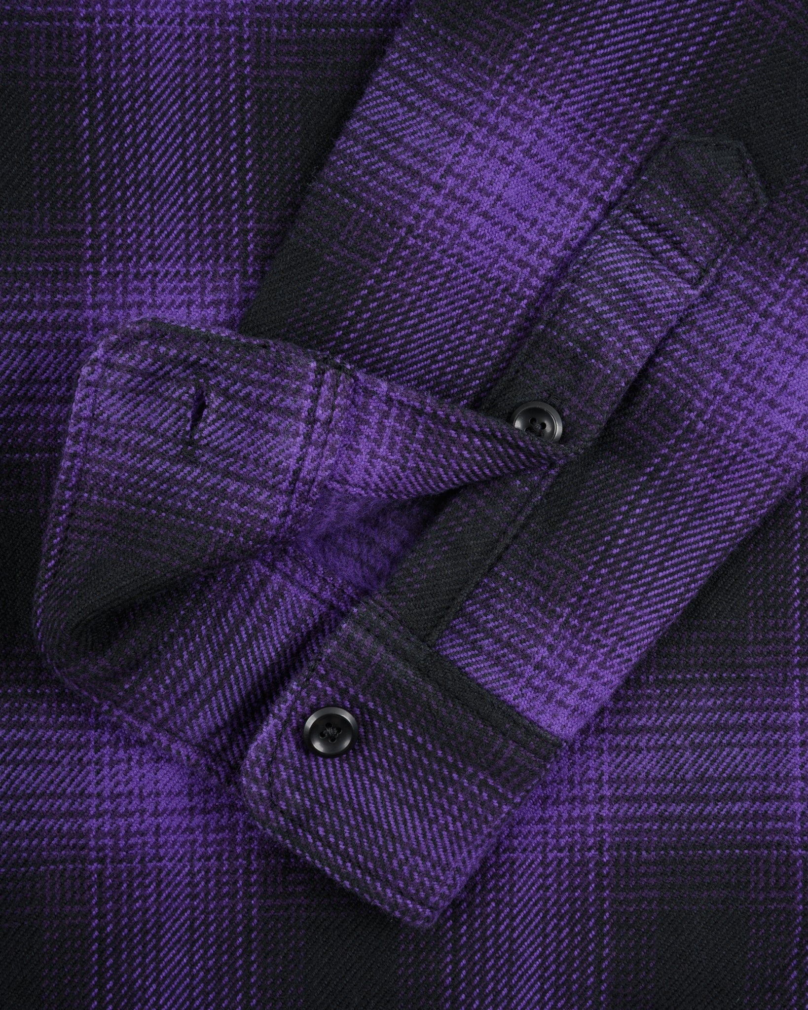Iron Heart IHSH-265-PUR - Ultra Heavy Flannel Ombré Check Work Shirt - Purple/Black