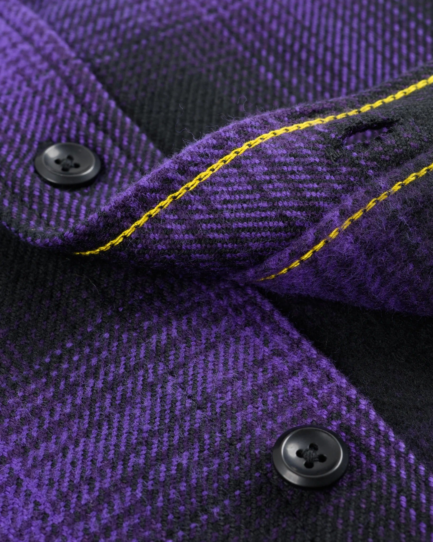 Iron Heart IHSH-265-PUR - Ultra Heavy Flannel Ombré Check Work Shirt - Purple/Black