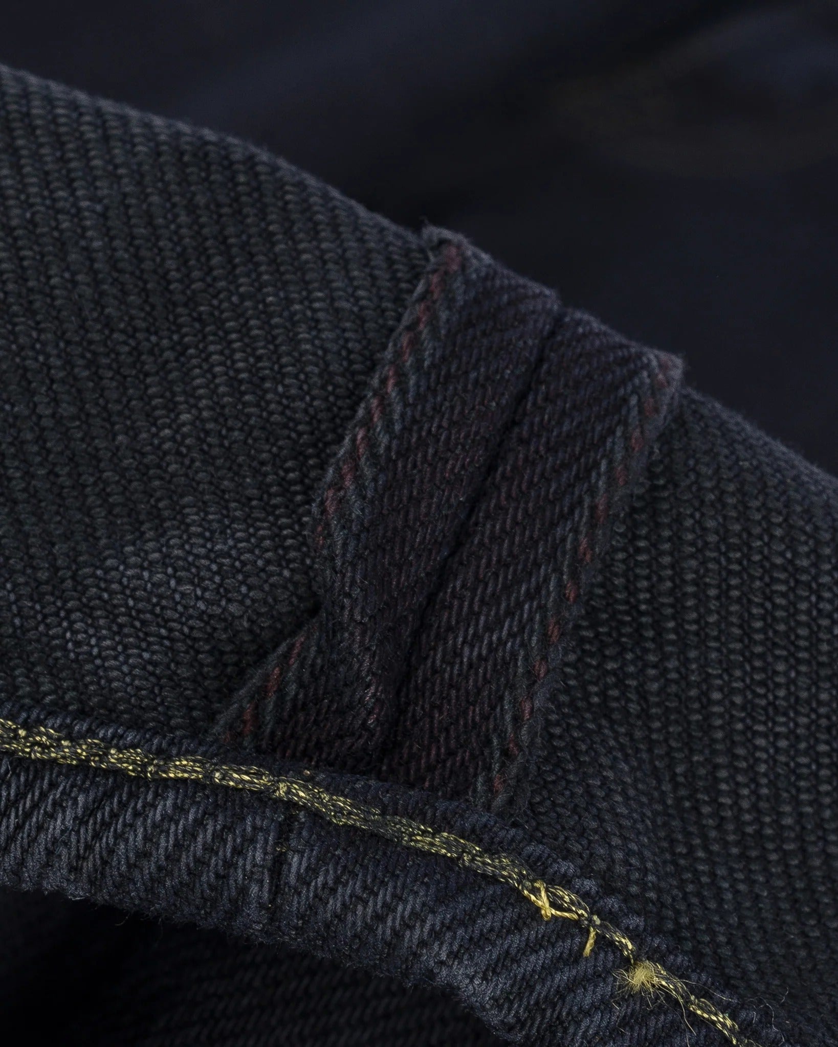 Iron Heart IH-888S-21od Indigo Overdyed Black 21oz. Selvedge Denim - Tapered Cut