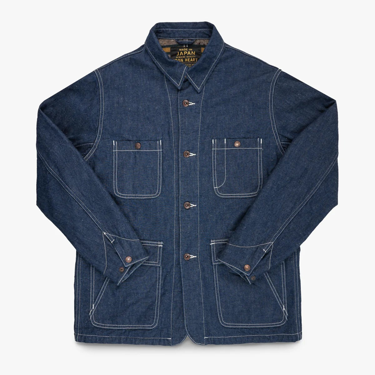 Iron Heart IHJ-149-IND Blanket Lined Chore Jacket - 10oz Selvedge Indigo