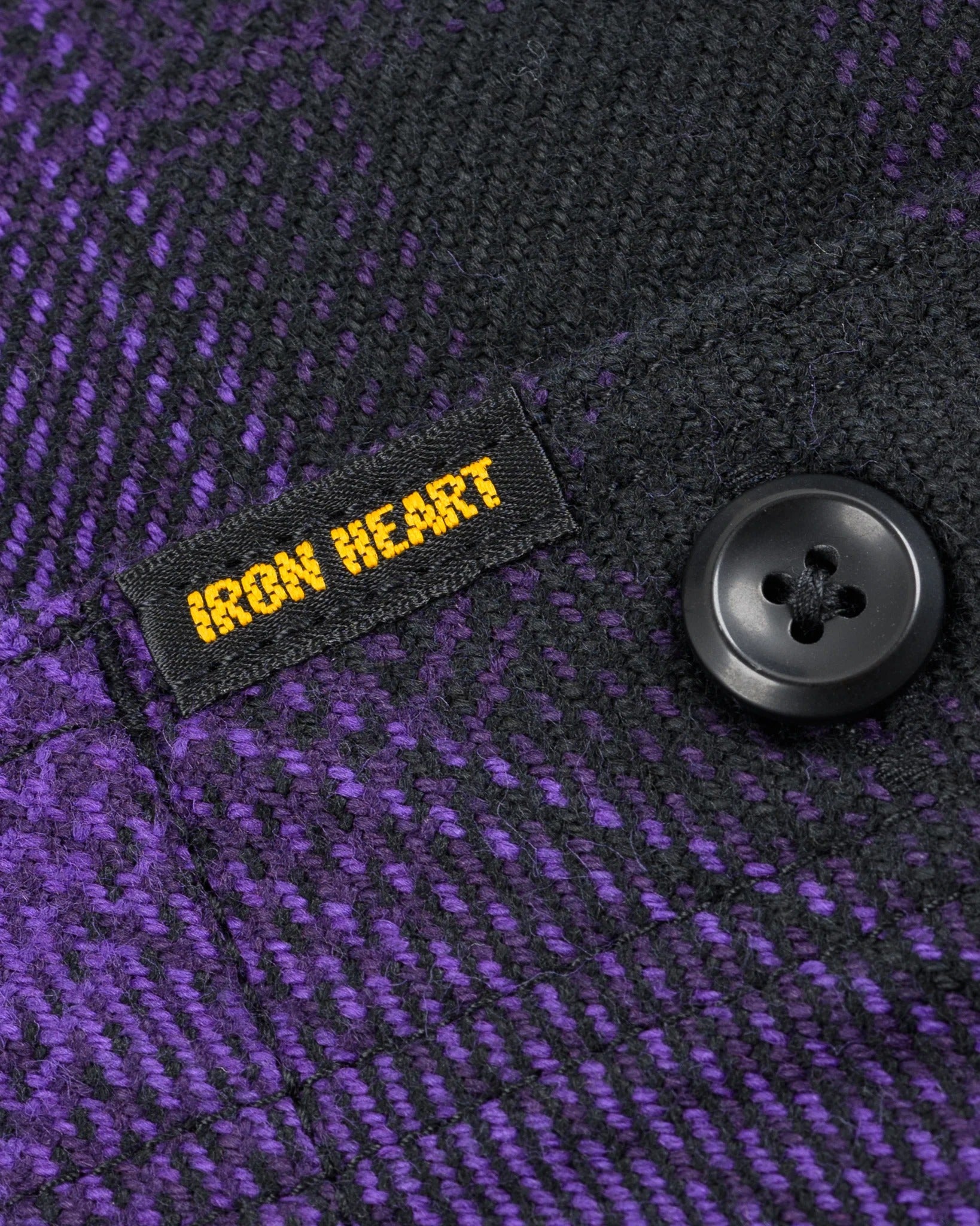 Iron Heart IHSH-265-PUR - Ultra Heavy Flannel Ombré Check Work Shirt - Purple/Black