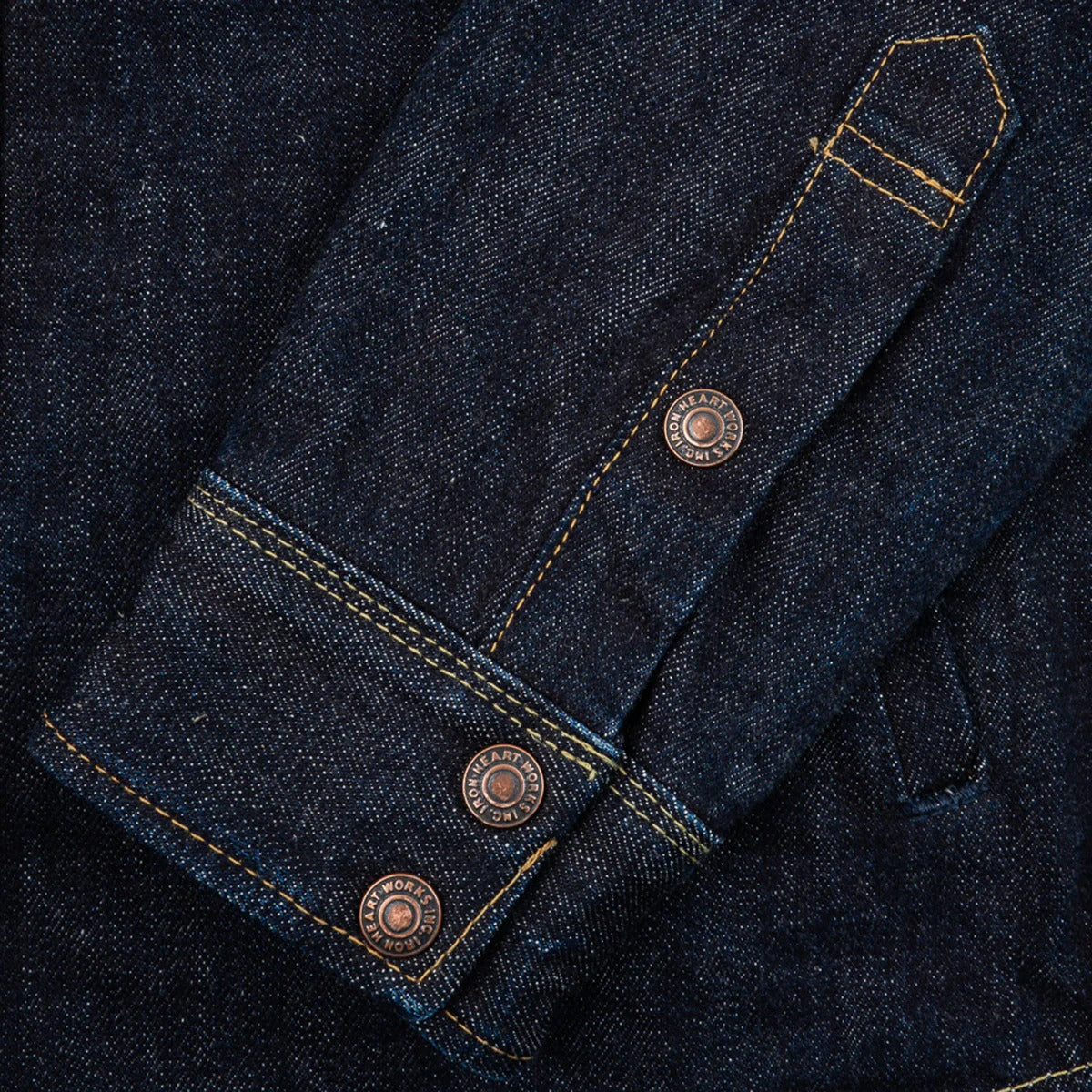 Iron Heart IHSH-427-IND 16oz Selvedge Denim CPO Shirt - Indigo