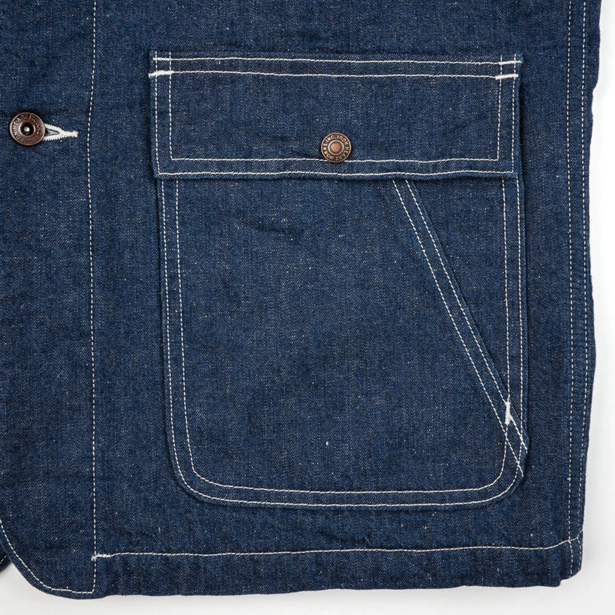Iron Heart IHJ-149-IND Blanket Lined Chore Jacket - 10oz Selvedge Indigo