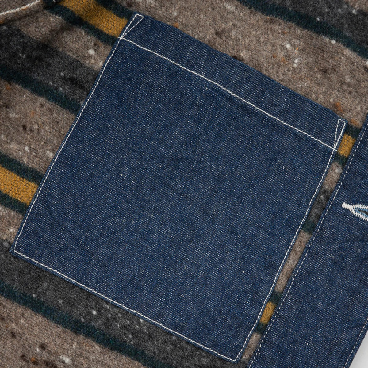 Iron Heart IHJ-149-IND Blanket Lined Chore Jacket - 10oz Selvedge Indigo