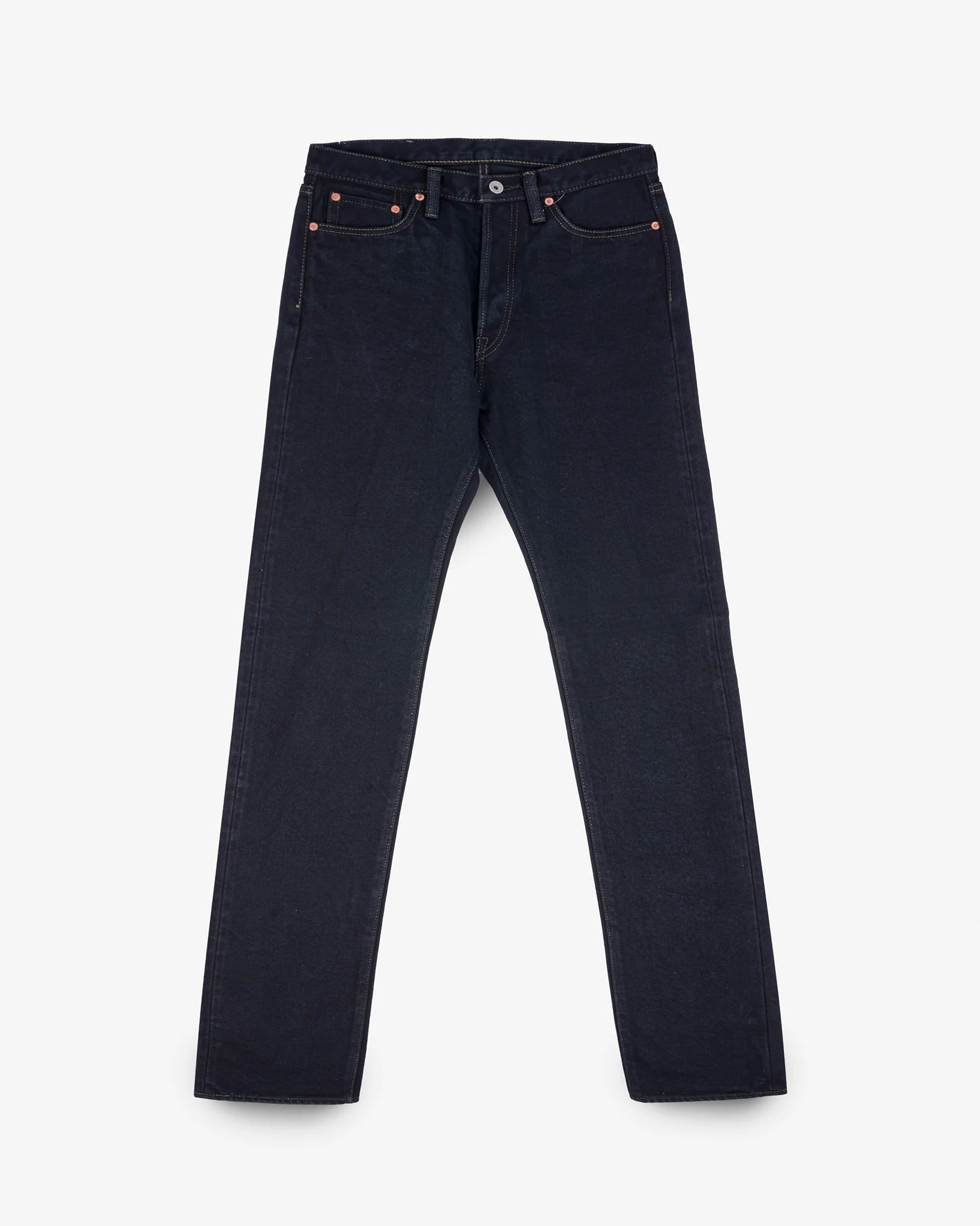Iron Heart IH-888S-21od Indigo Overdyed Black 21oz. Selvedge Denim - Tapered Cut