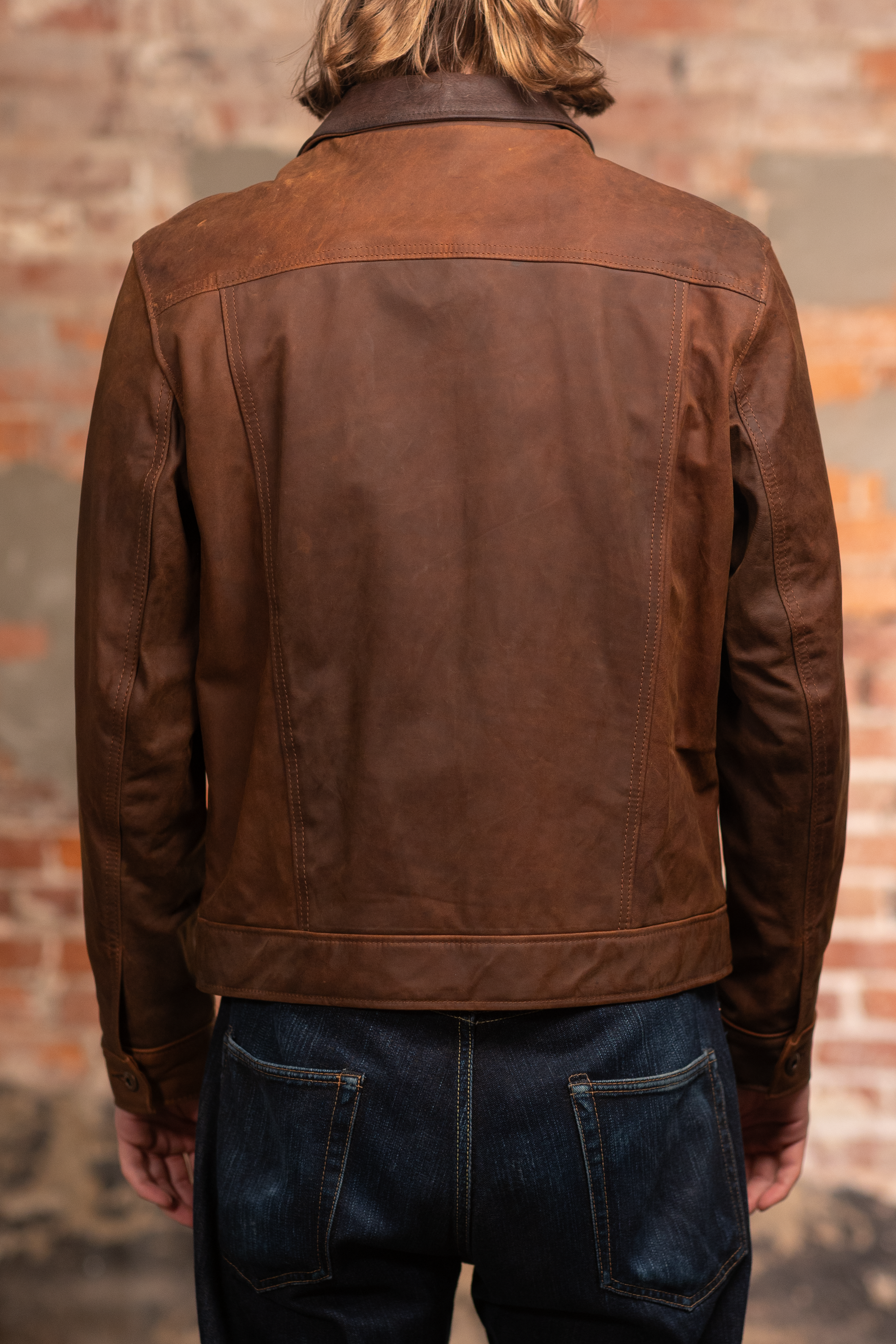 Schott NYC 538 Nubuck Cowhide Mechanic's Jacket - Brown - Franklin Schott NYC 538 Nubuck Cowhide Mechanic's Jacket - Brown - Franklin