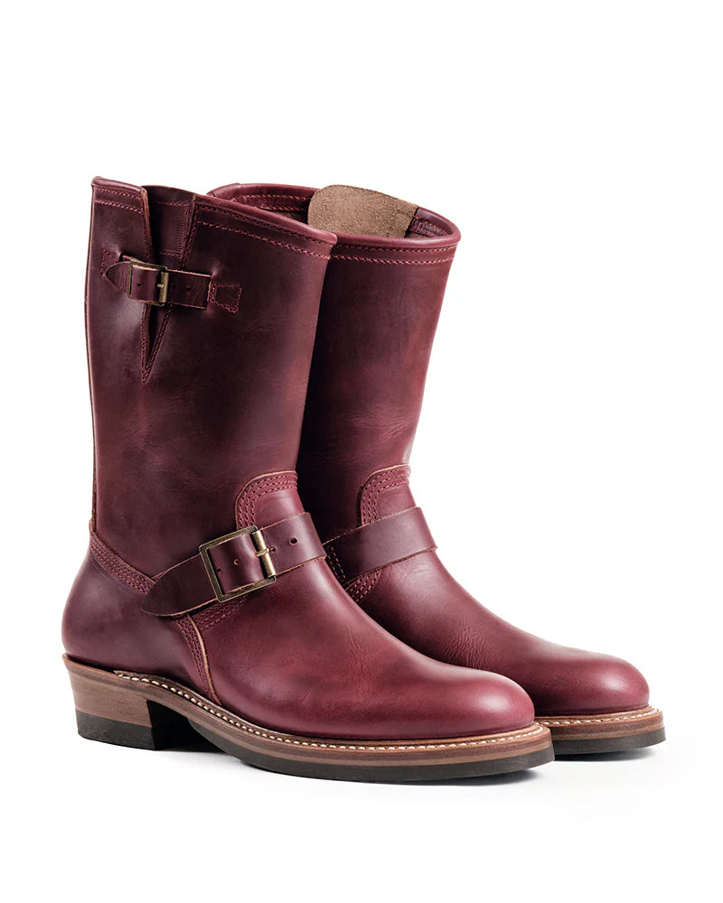 (Pre-Order FW26) John Lofgren Wabash Engineer Boots - Horween CXL Burgundy