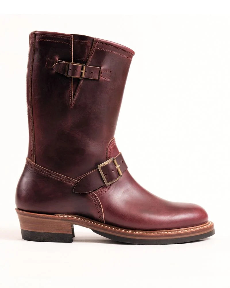 (Pre-Order FW26) John Lofgren Wabash Engineer Boots - Horween CXL Burgundy