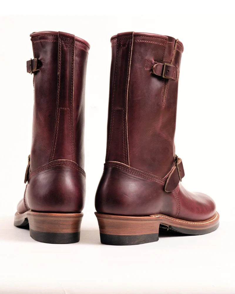 (Pre-Order FW26) John Lofgren Wabash Engineer Boots - Horween CXL Burgundy