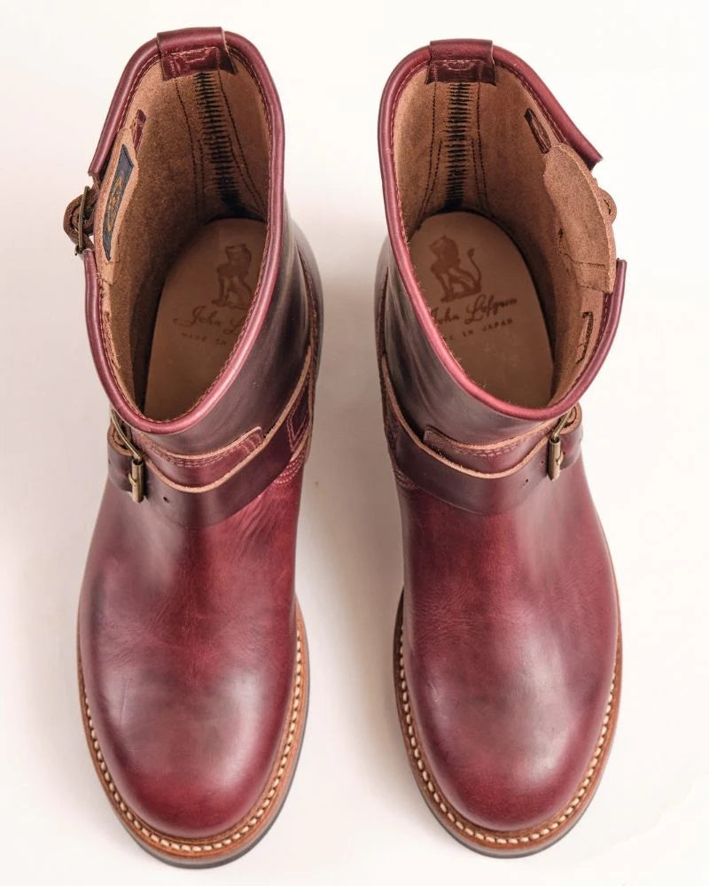(Pre-Order FW26) John Lofgren Wabash Engineer Boots - Horween CXL Burgundy