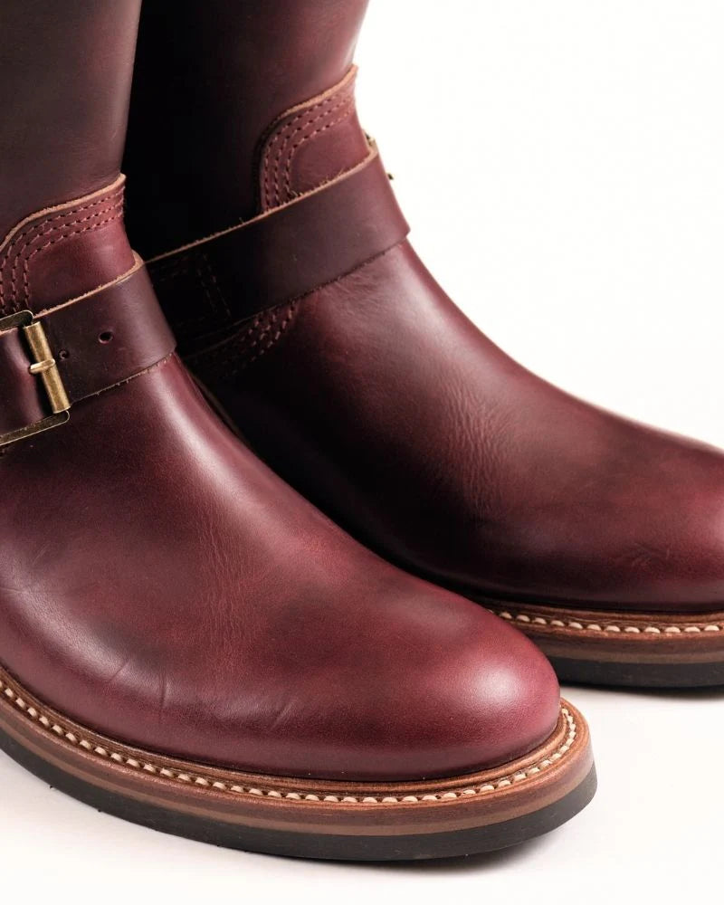 (Pre-Order FW26) John Lofgren Wabash Engineer Boots - Horween CXL Burgundy