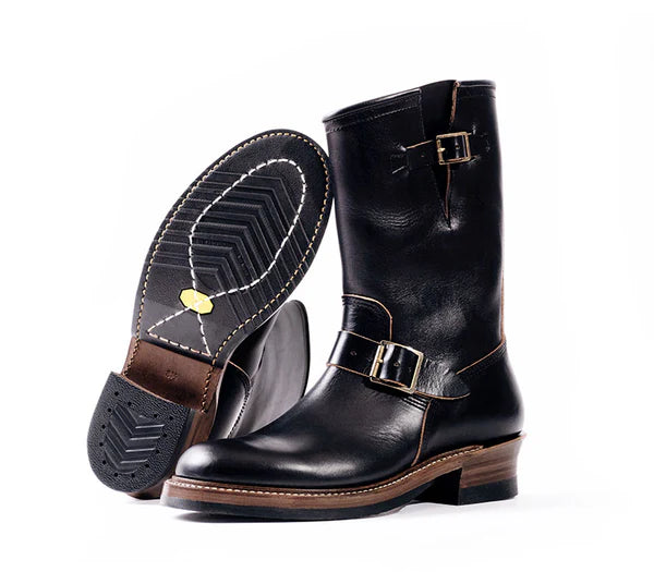 (Pre-Order FW25) John Lofgren Wabash Engineer Boots - Horween CXL Black