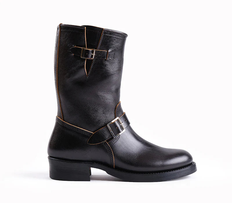 John Lofgren Wabash Engineer Boots - Limited Edition Shinki Hikaku Horsebutt Black