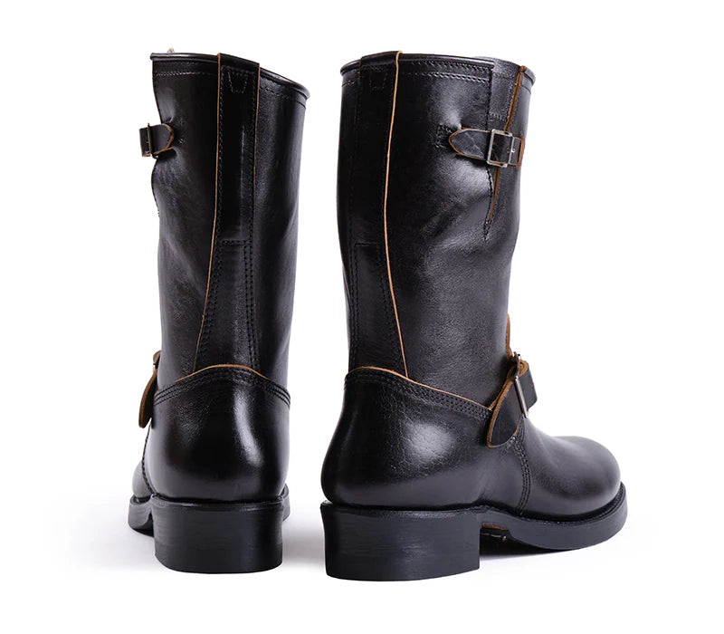 John Lofgren Wabash Engineer Boots - Limited Edition Shinki Hikaku Horsebutt Black
