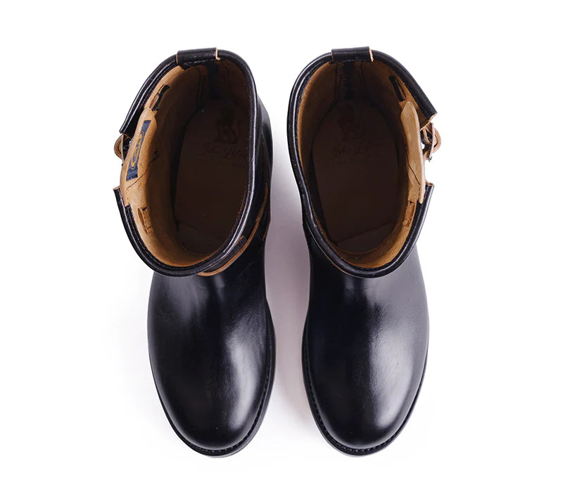 John Lofgren Wabash Engineer Boots - Limited Edition Shinki Hikaku Horsebutt Black