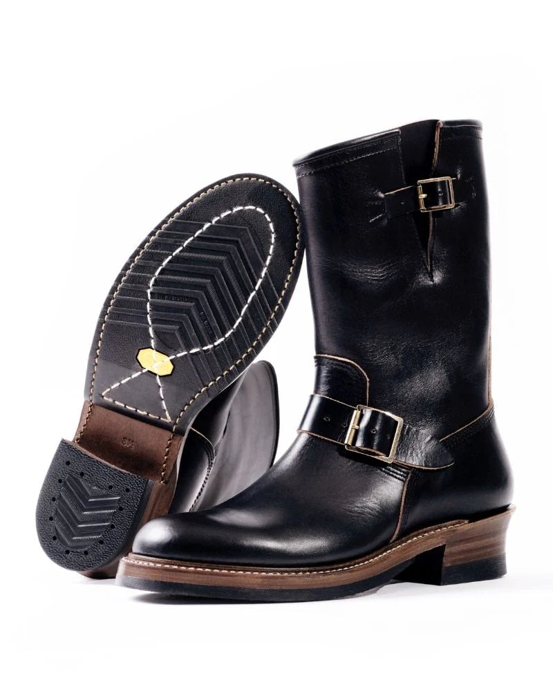 (Pre-Order FW26) John Lofgren Wabash Engineer Boots - Horween CXL Black