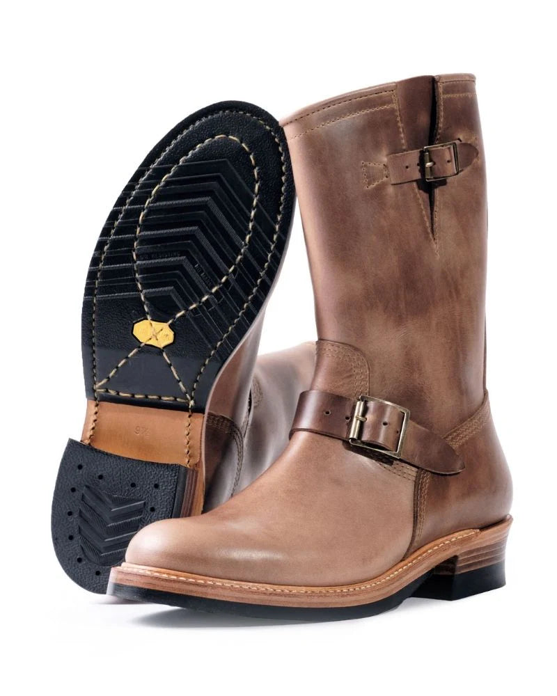 (Pre-Order FW26) John Lofgren Wabash Engineer Boots - Horween CXL Natural