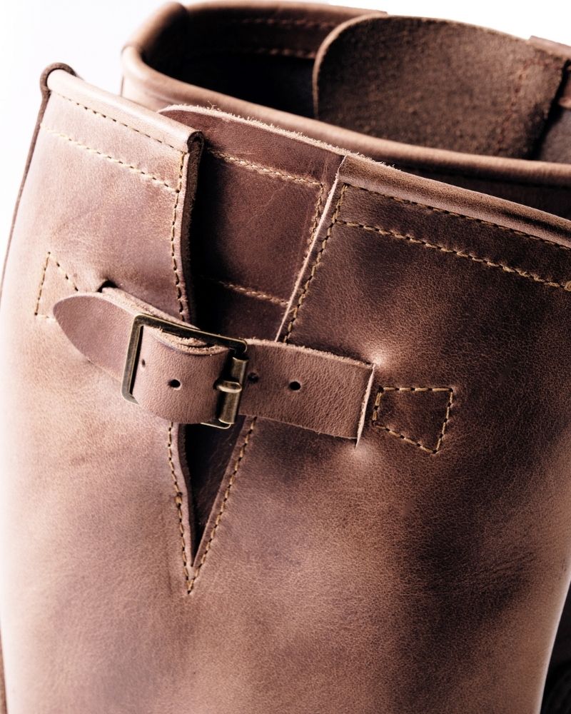 (Pre-Order FW26) John Lofgren Wabash Engineer Boots - Horween CXL Natural