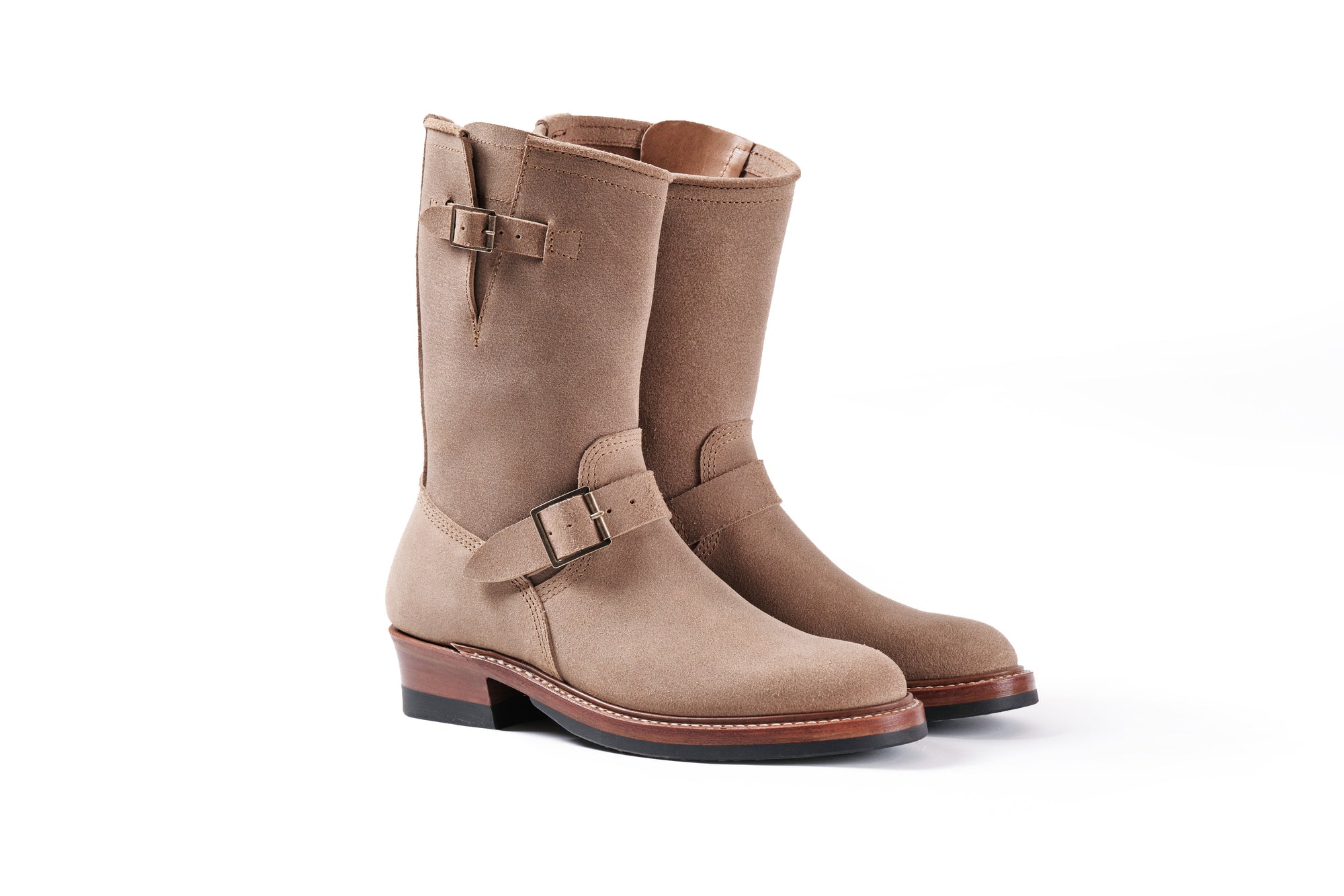 (Pre-Order FW25) John Lofgren Wabash Engineer Boots - Horween CXL Natural Roughout