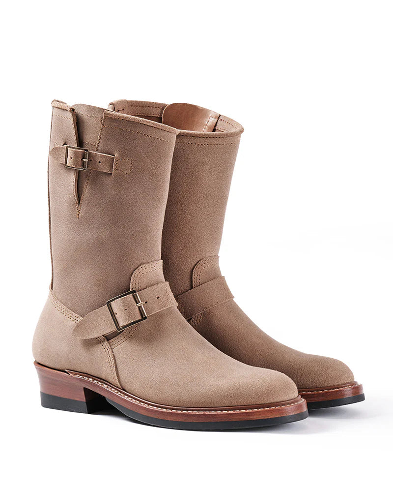 (Pre-Order FW26) John Lofgren Wabash Engineer Boots - Horween CXL Natural Roughout