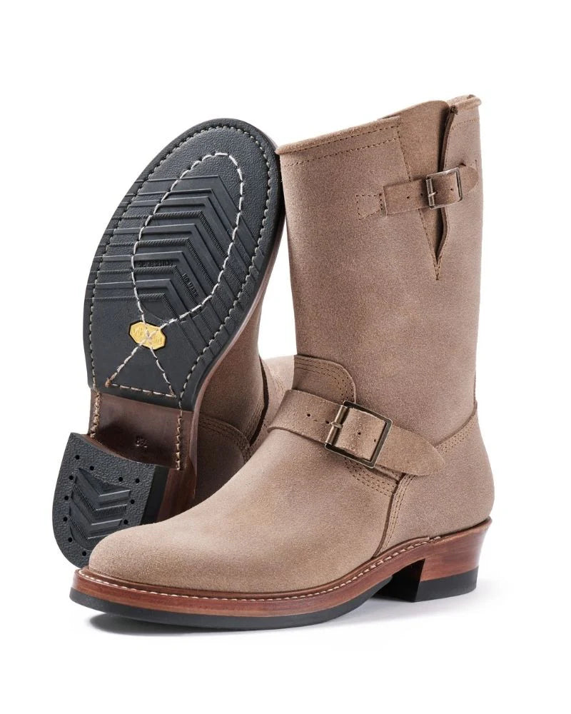 (Pre-Order FW26) John Lofgren Wabash Engineer Boots - Horween CXL Natural Roughout