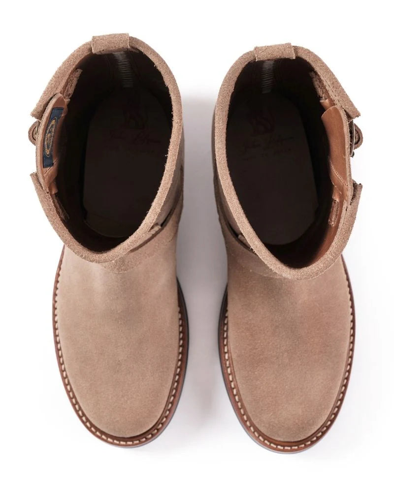 (Pre-Order FW26) John Lofgren Wabash Engineer Boots - Horween CXL Natural Roughout