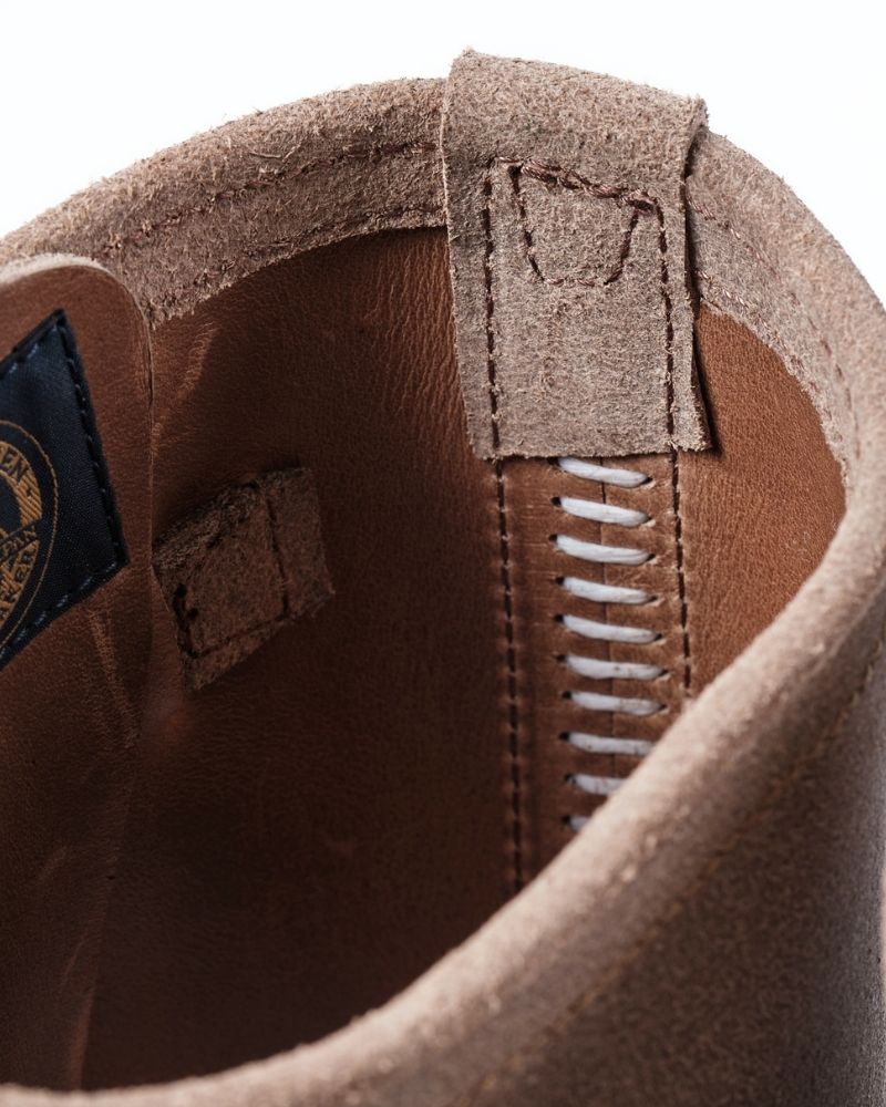 (Pre-Order FW26) John Lofgren Wabash Engineer Boots - Horween CXL Natural Roughout