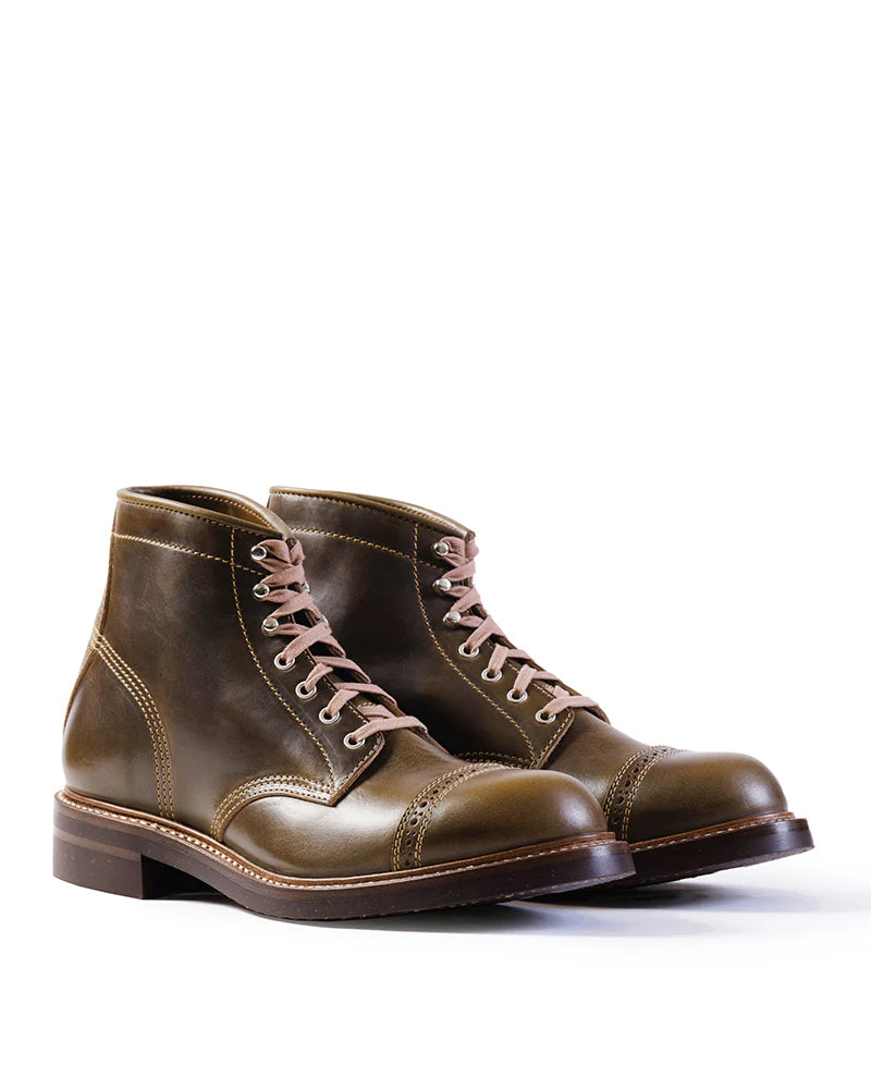 (Pre-Order FW26) John Lofgren Combat Boot - Horween Leather CXL Olive