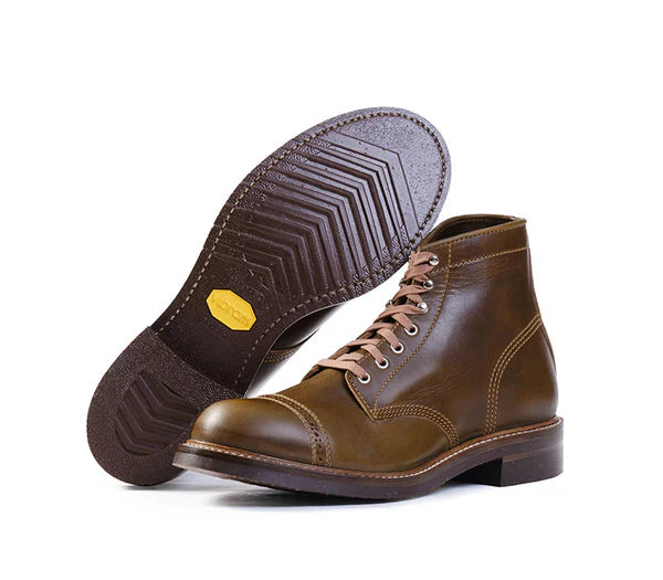 (Pre-Order FW25) John Lofgren Combat Boot - Horween Leather CXL Dark Olive