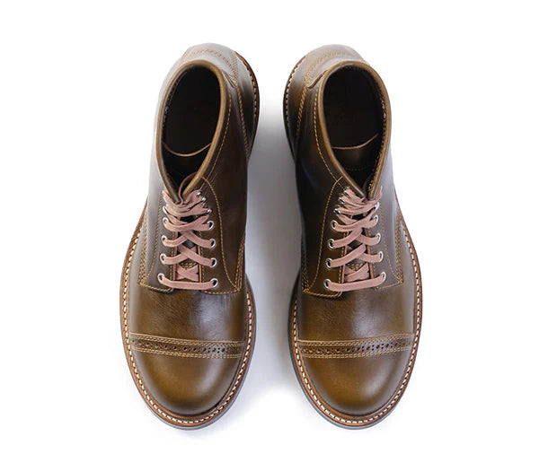 (Pre-Order FW25) John Lofgren Combat Boot - Horween Leather CXL Dark Olive