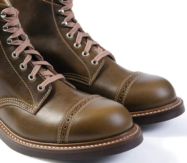 (Pre-Order FW25) John Lofgren Combat Boot - Horween Leather CXL Dark Olive