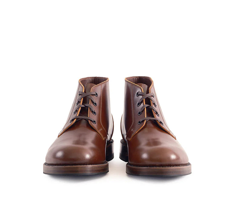 (Pre-Order SS26) John Lofgren Steadfast Chukka Boots - Shinki Hikaku Shell Cordovan Cognac