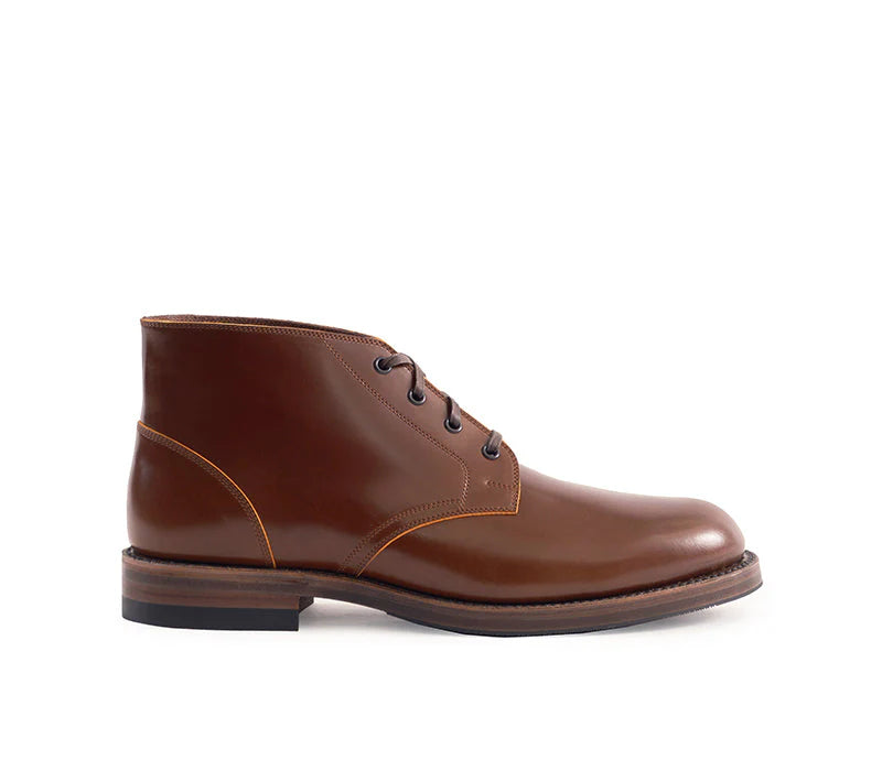 (Pre-Order SS26) John Lofgren Steadfast Chukka Boots - Shinki Hikaku Shell Cordovan Cognac