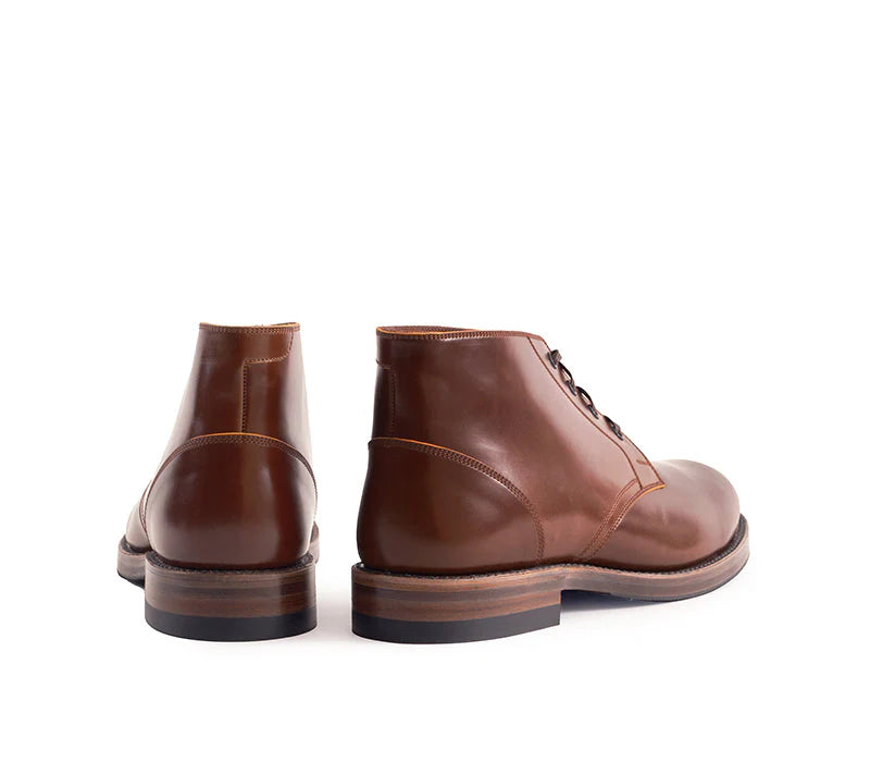 (Pre-Order SS26) John Lofgren Steadfast Chukka Boots - Shinki Hikaku Shell Cordovan Cognac