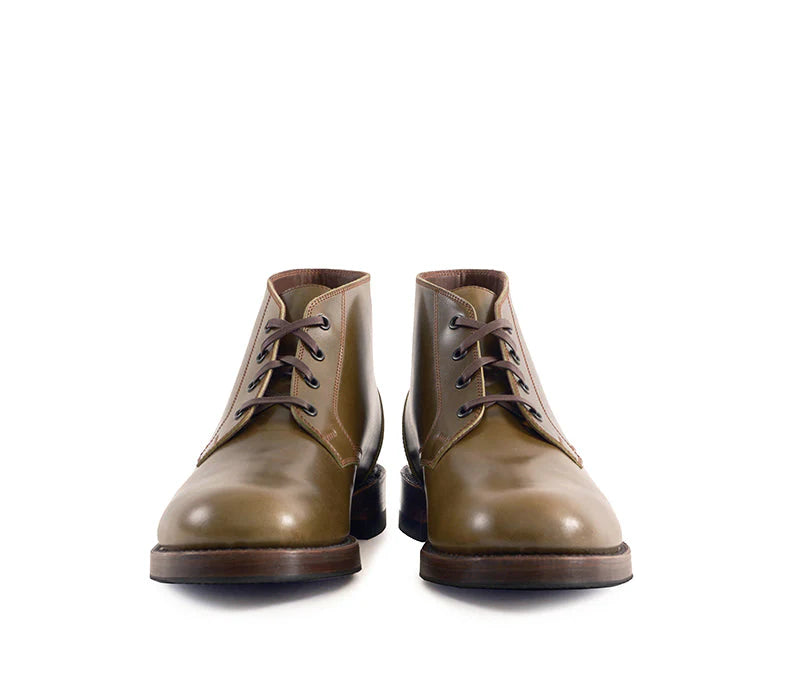 (Pre-Order SS26) John Lofgren Steadfast Chukka Boots - Shinki Hikaku Shell Cordovan Olive