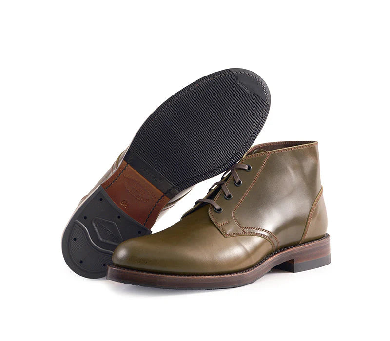 (Pre-Order SS26) John Lofgren Steadfast Chukka Boots - Shinki Hikaku Shell Cordovan Olive