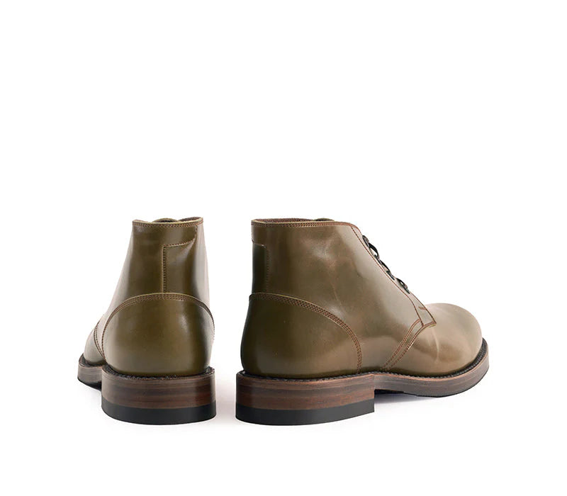 (Pre-Order SS26) John Lofgren Steadfast Chukka Boots - Shinki Hikaku Shell Cordovan Olive