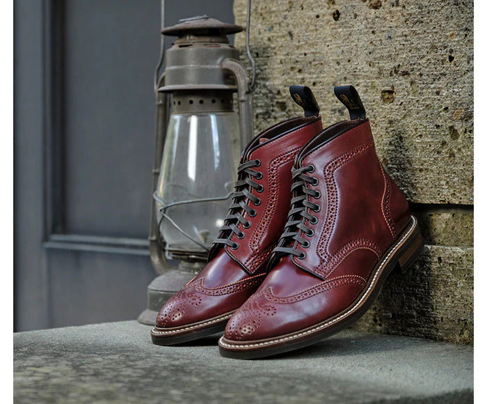John Lofgren Glover Brogues - Shinki Hikaku Shell Cordovan Red Brown