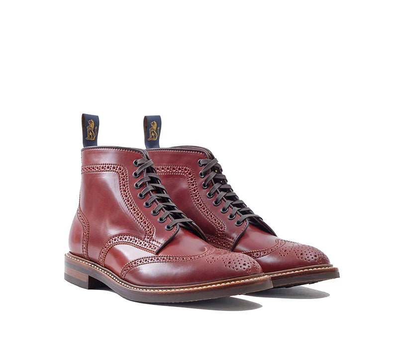 John Lofgren Glover Brogues - Shinki Hikaku Shell Cordovan Red Brown