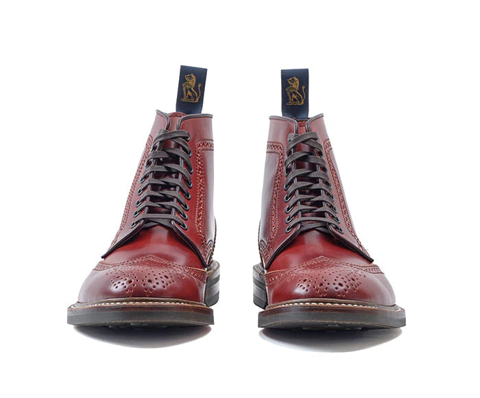 John Lofgren Glover Brogues - Shinki Hikaku Shell Cordovan Red Brown