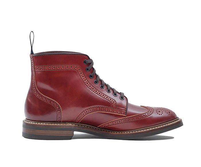 John Lofgren Glover Brogues - Shinki Hikaku Shell Cordovan Red Brown