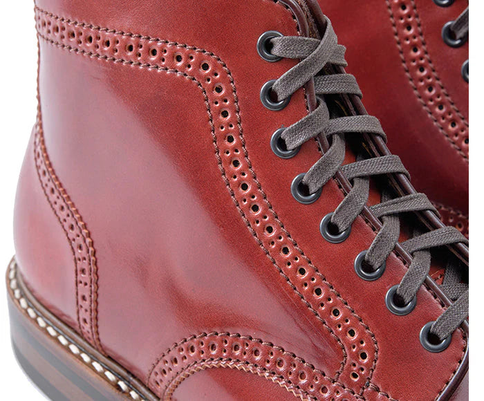 John Lofgren Glover Brogues - Shinki Hikaku Shell Cordovan Red Brown