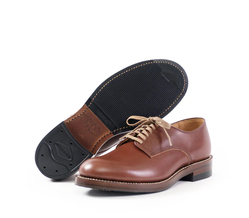 John Lofgren USN Low Quarter Shoes - French Calfskin Russet Brown