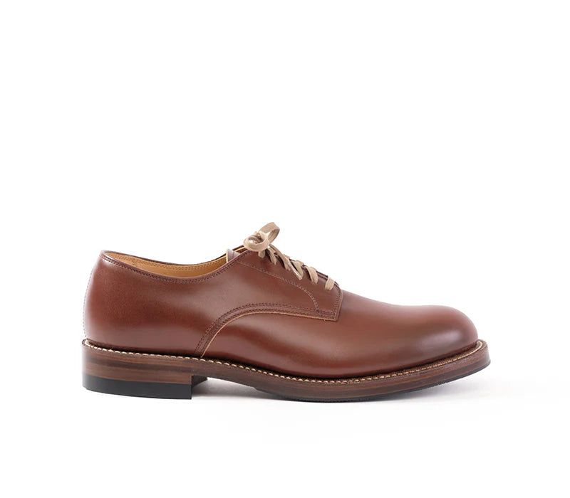 John Lofgren USN Low Quarter Shoes - French Calfskin Russet Brown