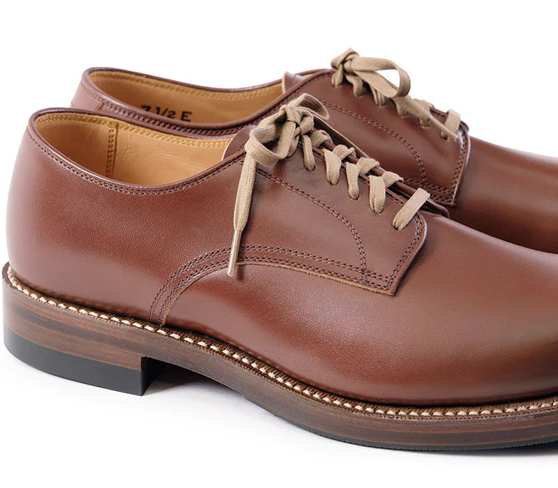 (Pre-Order SS26) John Lofgren Low Quarter Shoes - French Calfskin Russet Brown