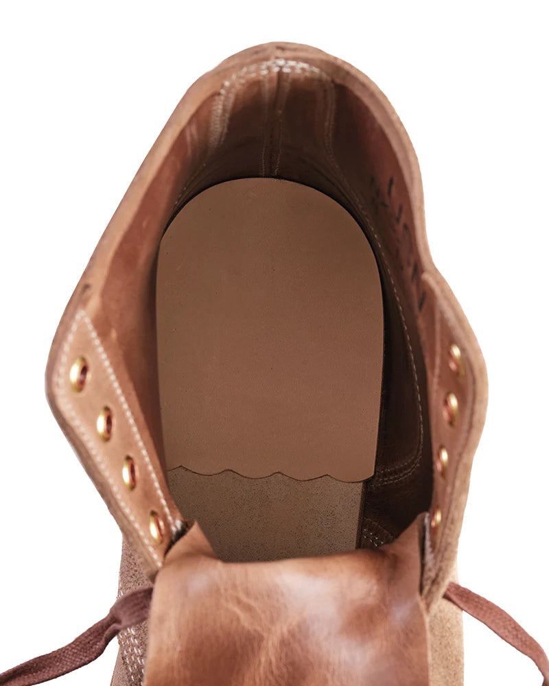 (Pre-Order FW26) John Lofgren US Navy N-1 Field Shoes Boondockers - Natural Roughout Horween CXL