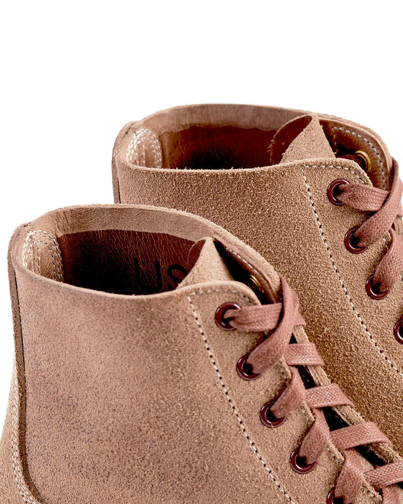 (Pre-Order FW26) John Lofgren US Navy N-1 Field Shoes Boondockers - Natural Roughout Horween CXL